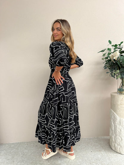Flowy Maxi Dress - Black