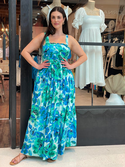 Floral Dress - Blue