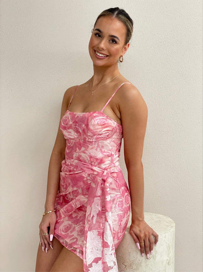 Satin Dress - Pink