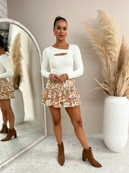 Skirt - Orange Floral